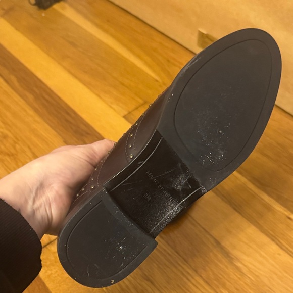 Marc Fisher Dark Burgundy Leather Oxfords Size 8 - Picture 5 of 10